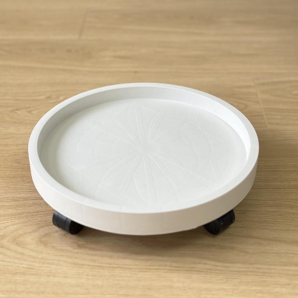 Large Rolling Flower Pot Base with Thickened Plastic Tray and Universal Wheels