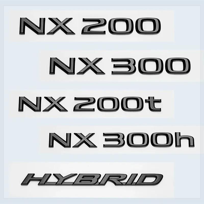 PHL1 3D Glossy Black ABS Letters Emblem Car Trunk Logo Sticker Badge For Lexus NX200 NX300 NX200t NX300h HYBRID Auto Accessories