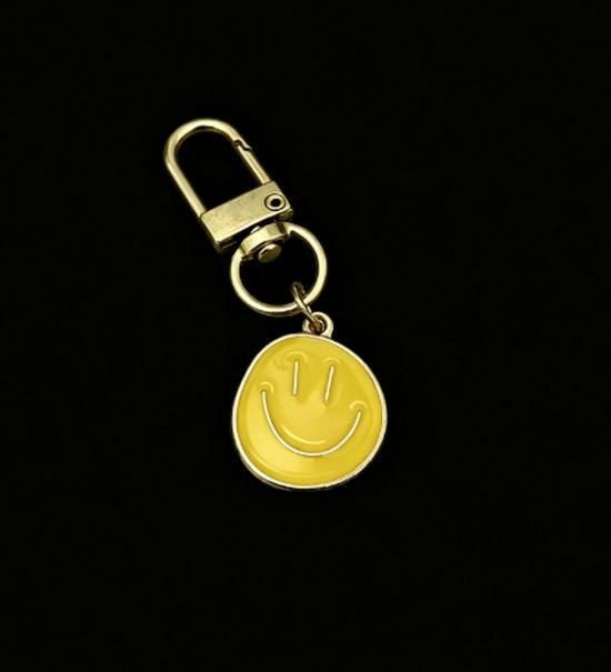 Creative Rainbow Smiley Face Keychain Pendant for Back-to-School