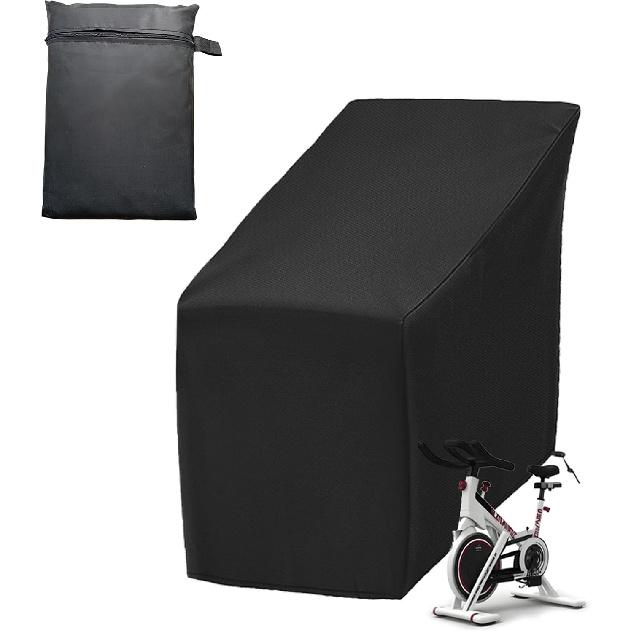 Exercise Bike Cover, Upright Cycling Stationary Bike Cover Outdoor Storage Peloton Bike Protective Cover Dustproof Waterproof Indoor Outdoor Exercise