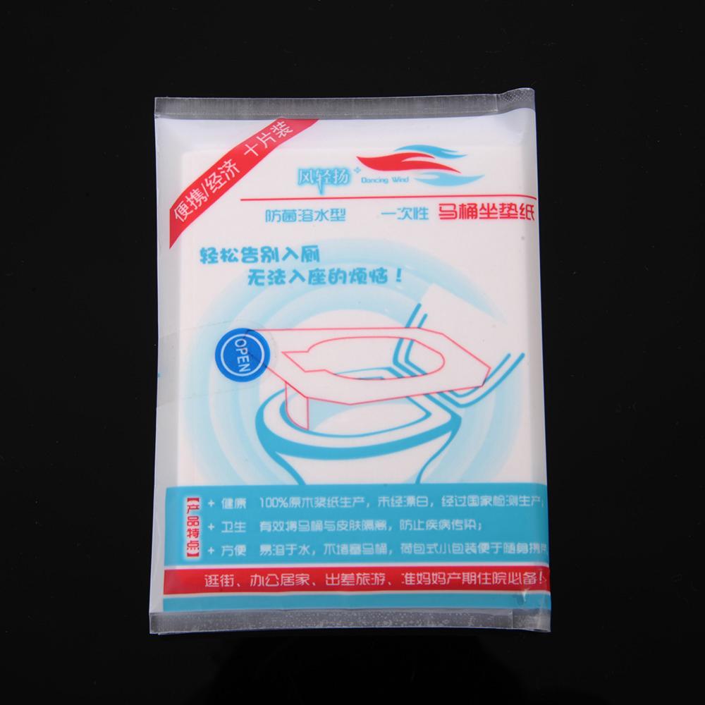 10 st Engångs Rese Hem Toalettsitsskydd