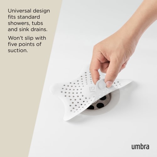 Umbra Drain Cover, Drain Stopper, Drain Garbage Disposal, Bathroom Sink, White