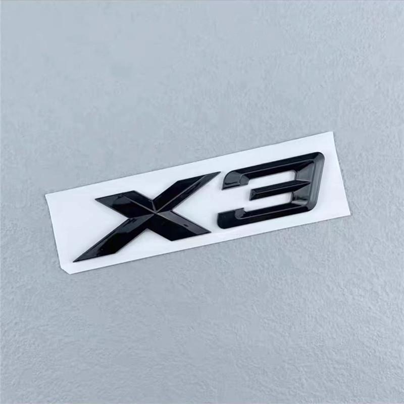 3D ABS Black Chrome Car Letters Rear Trunk Emblem Badge X1 X2 X3 X4 X5 X6 X7 Logo For BMW E70 E53 F15 G05 Decals Sticker Styling