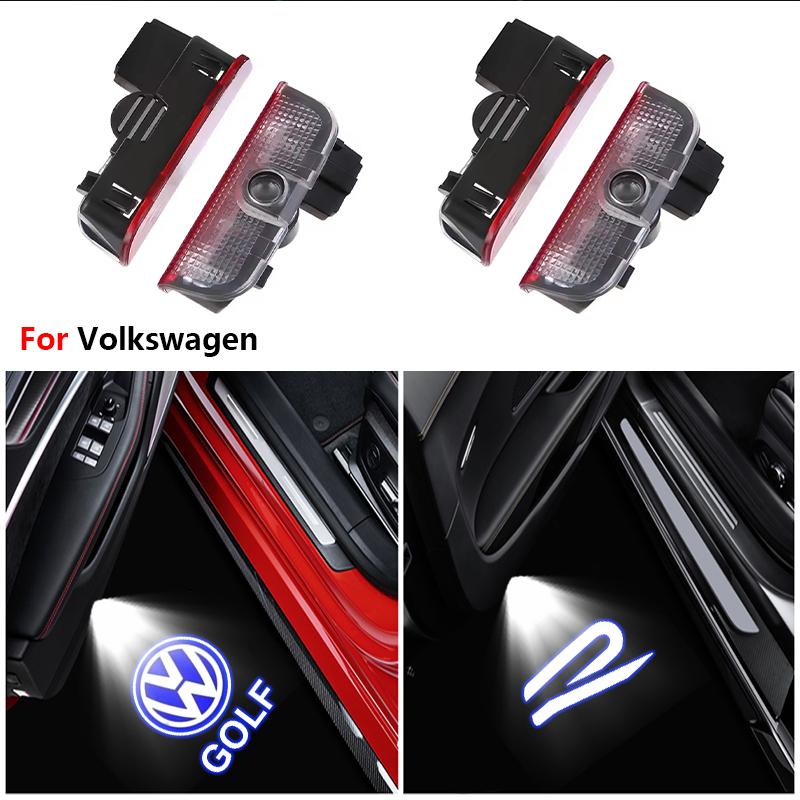 2 For VW Passat B6 B7 B8 B9 Touareg Golf 5 6 7 GTI R Jetta MK6 MK7 LED Car Door Projector Welcome Ghost Shadow Light Accessories