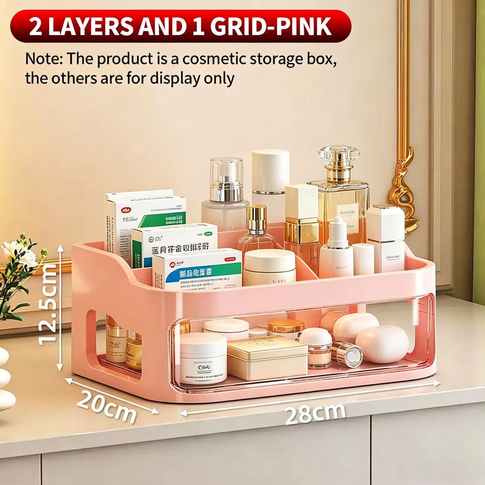Multi-Functional Desktop Storage Box – Large Capacity for Makeup, Medicine & Home Essentials