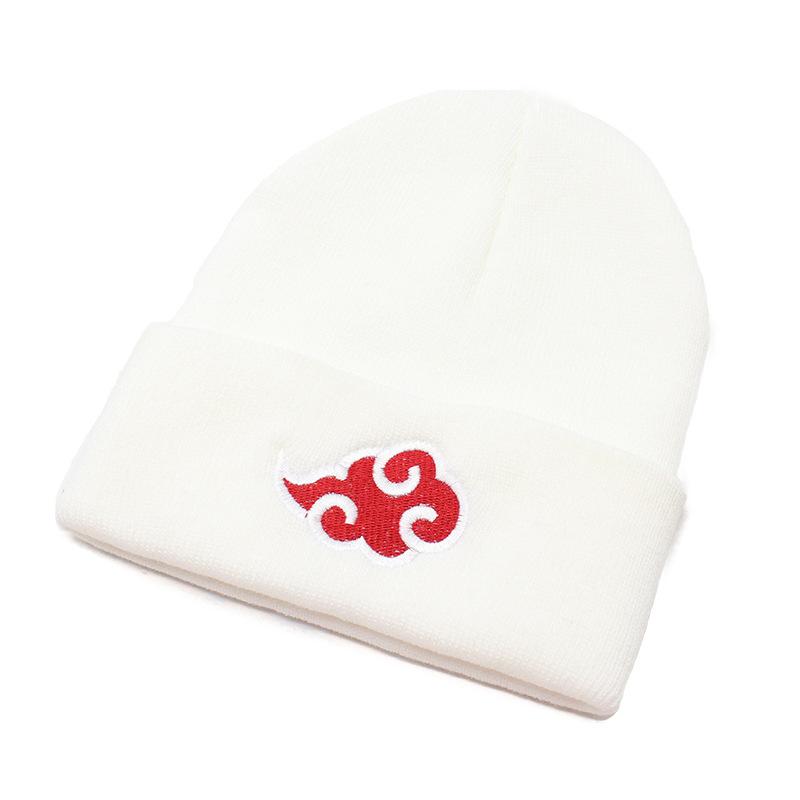 Hat Anime Naruto Red Cloud Image Embroidery Warm Wool Hat Knitted Hat