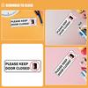 4Pcs Keep Door Closed Sticker Waterproof PVC Reminder Decal Minimalist Design for Office Bathroom Storage Room Lounge Hotel
