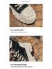 Women's White High-Top Casual Sneakers - 2024 Korean Style, Thick-Soled Martin Short Boots for Autumn/Winter