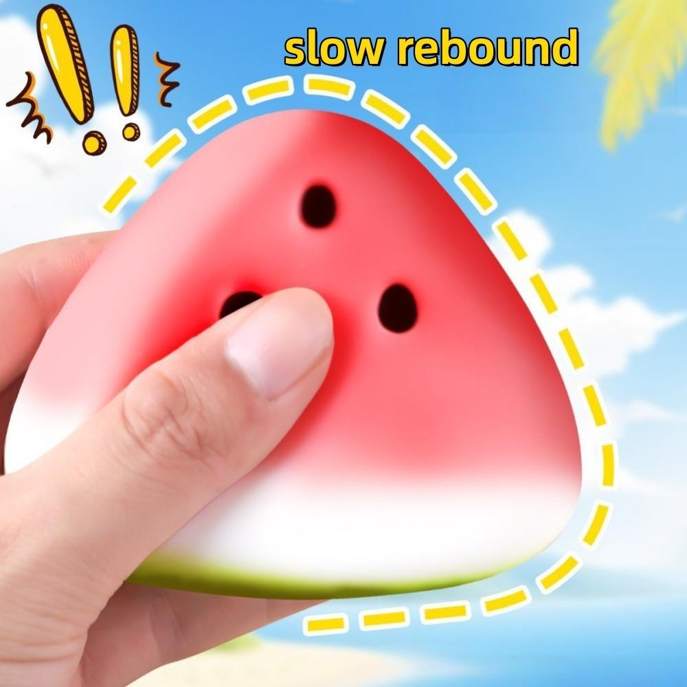 Summer Simulated Watermelon Squeeze , Soft Slow Rebound Stress Relief Fidget Gadget