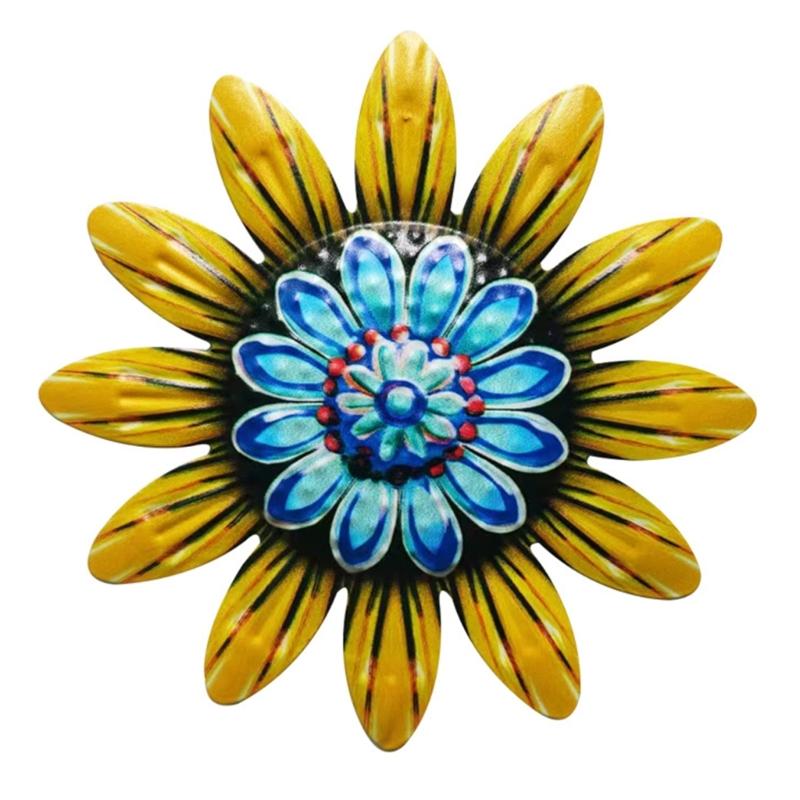 

Элегантный Металлический Цветочный Настенный Декор в Стиле Рустик для Дома Железная Цветочная Настенная Скульптура Легкая Установка Для Внутреннего Пространства жёлтый