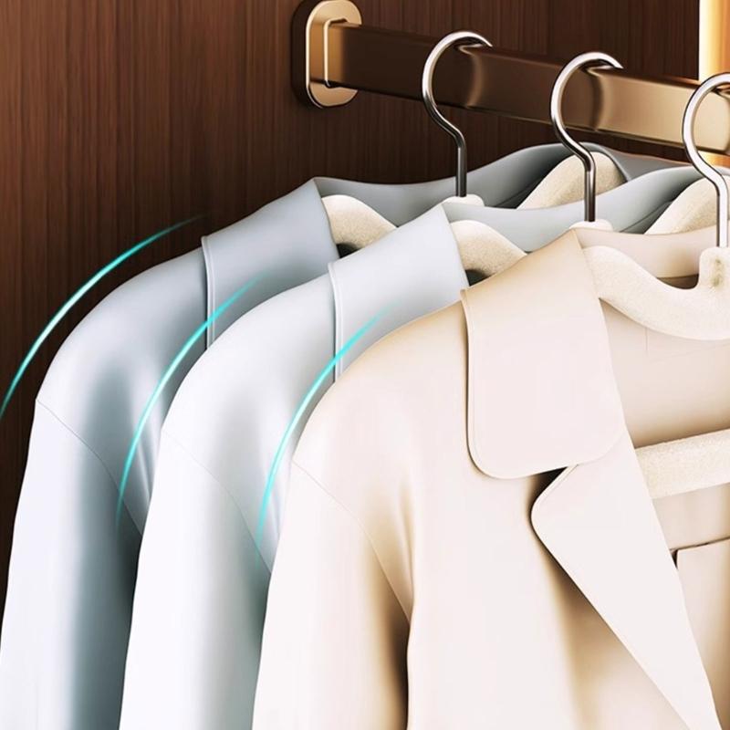 Short-Neck Clothes Hangers, 30 Pack with Soft Covering and Contoured Shoulders for Space-Efficient Closet Storage