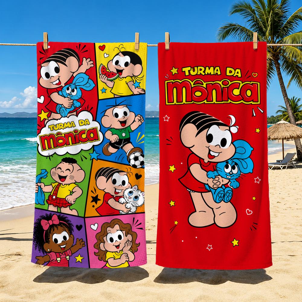 Animation Turma da Monica Towel Towel Soft Pool Gift For Travel Gym Shower Cool Camping Quick Dry Sports Large Beach Towel