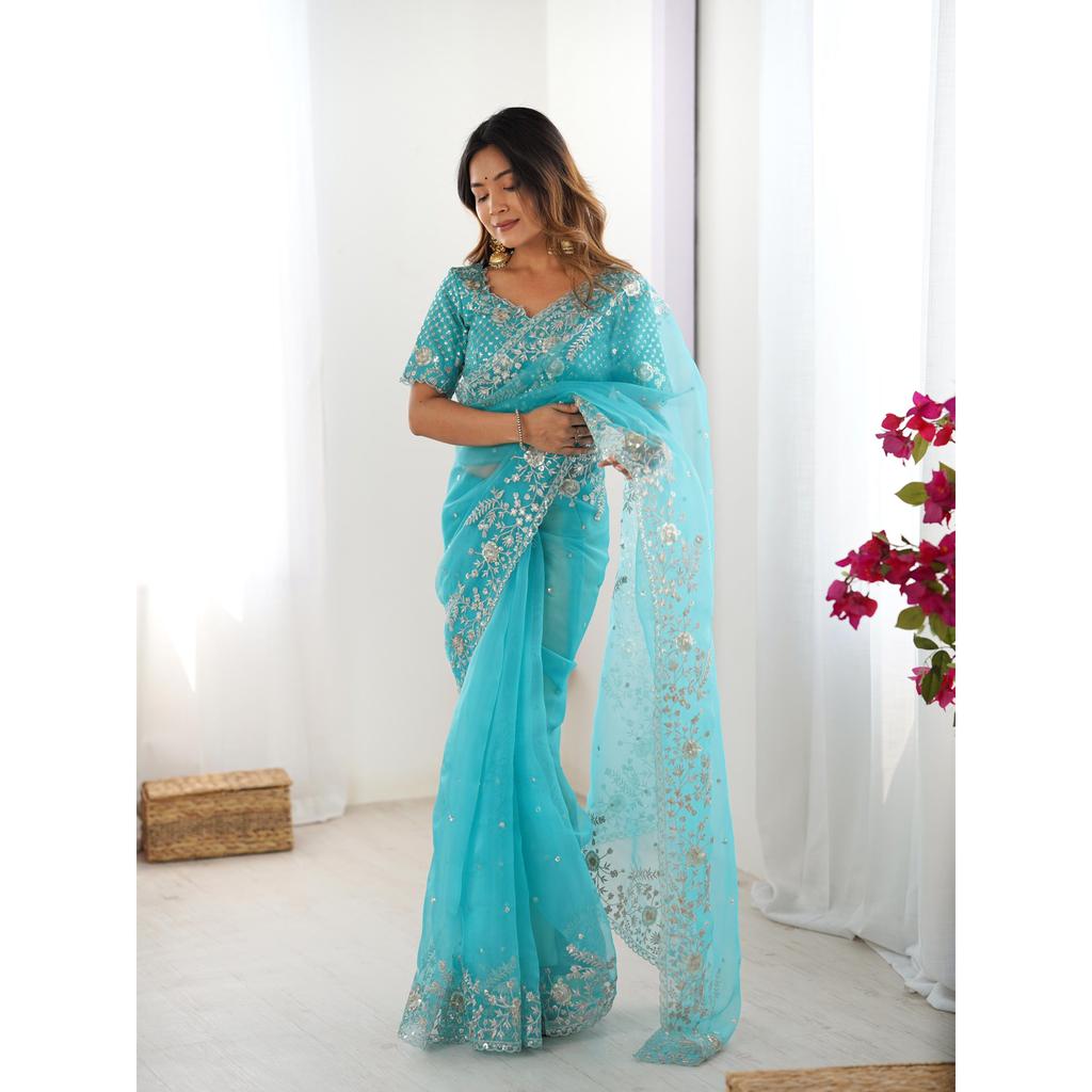Perfect for parties, festive wear & classy evening events saree