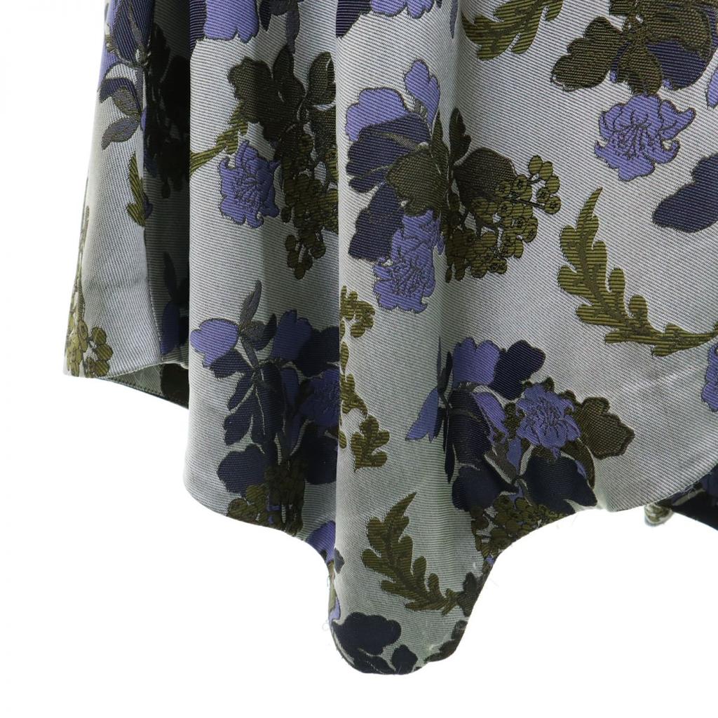 AMERI UNDRESSED Overall Handle Long Length Flare Skirt S Gray Side Zip Women Used