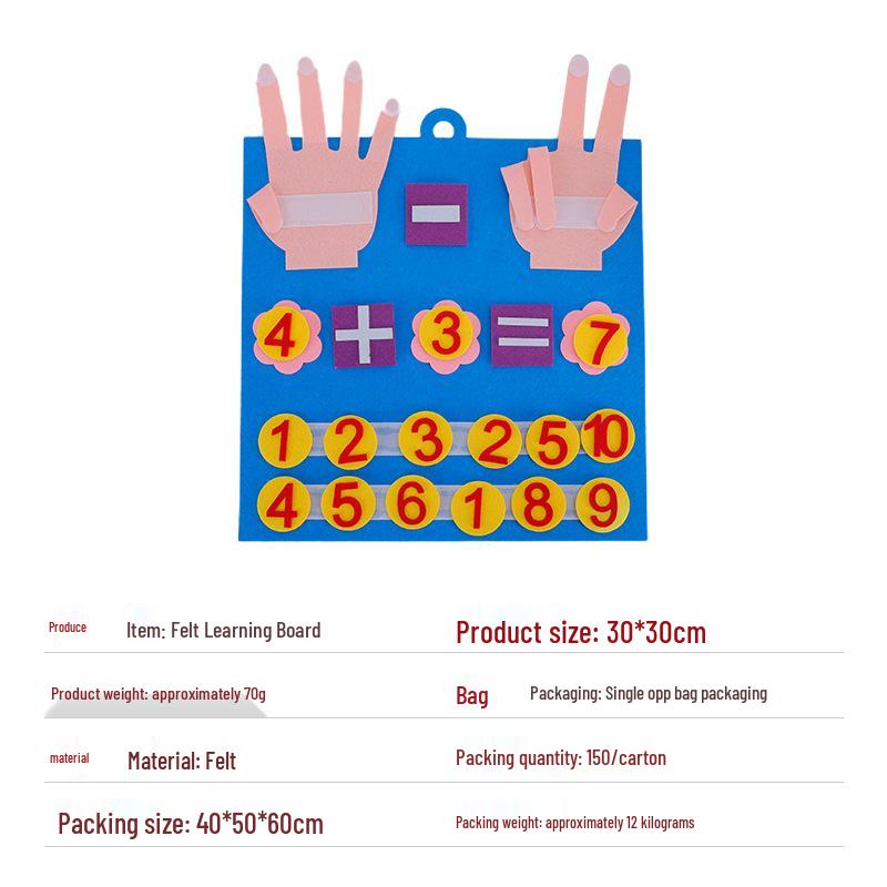 Kreative Lernfilztafel für Kinder: DIY Pädagogisches Aktivitätsbrett für Frühes Lernen und Arithmetik.