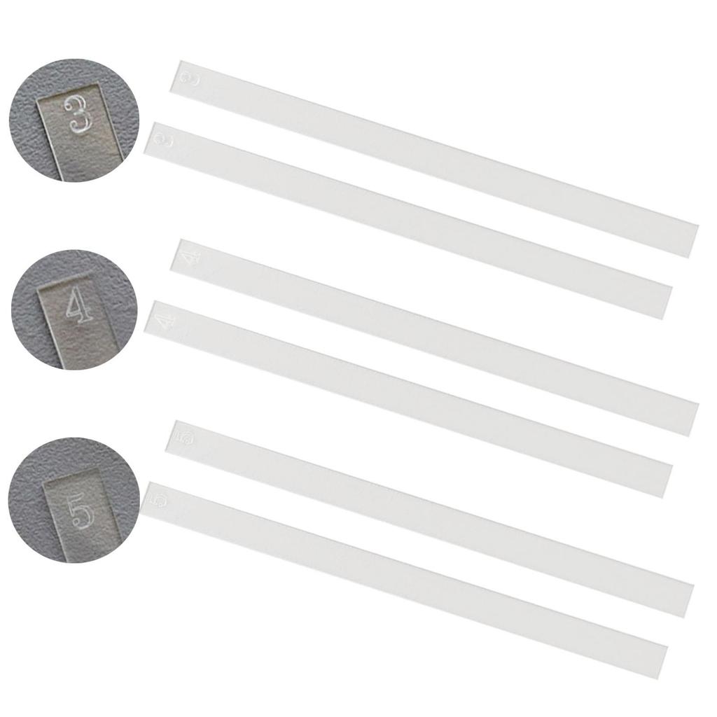 2x Measuring Dough Strips Acrylic Ceramic Tool Ceramic Clay Lightweight Noodles Rolling Pin Guides Balance Ruler Dough Ruler