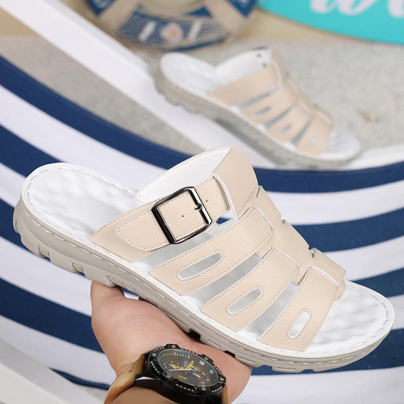 Fashion Trend New Men Gladiator Sandals Summer High Quality Non-slip Wear Resistant Slippers Breathable Beach Shoes Casual Walking Shoes