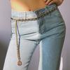Retro Sexy Fashion Multi-Layer Body Chain, Personalized Geometric Portrait Chain Flannel Waist Chain