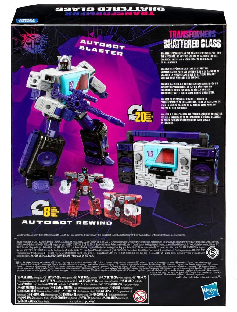 Transformers Generations Shattered Glass Autobot Blaster Micromaster Rewind Kolekcja i Ekskluzywny.