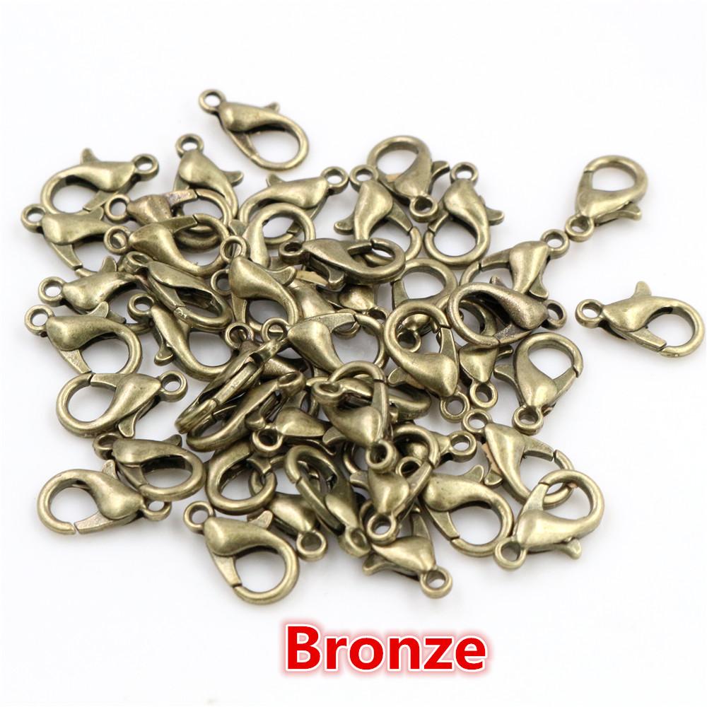 10x5mm/12x6mm/14x7mm/16x8mm 9 Färger Pläterade Mode Smyckesdelar, Legering Hummerlås Krokar för Halsband&Armband Kedja DIY