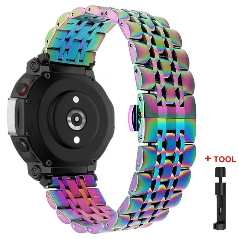 For Amazfit T REX 3 Stainless Steel Watchband For Amazfit T Rex Pro/T-Rex Metal Bracelet Amazfit T-Rex 2 Strap amazfit tex Bands