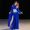 2026 Set Due Pezzi Lucido a Maniche Lunghe per Danza del Ventre da Donna Costumi Orientali a Doppio Spacco per Danza del Ventre Abbigliamento da Ballo per Performance