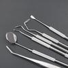 Stainless Steel Dental Tool Set with Tweezers, Mirror, and Probe for Dentists
