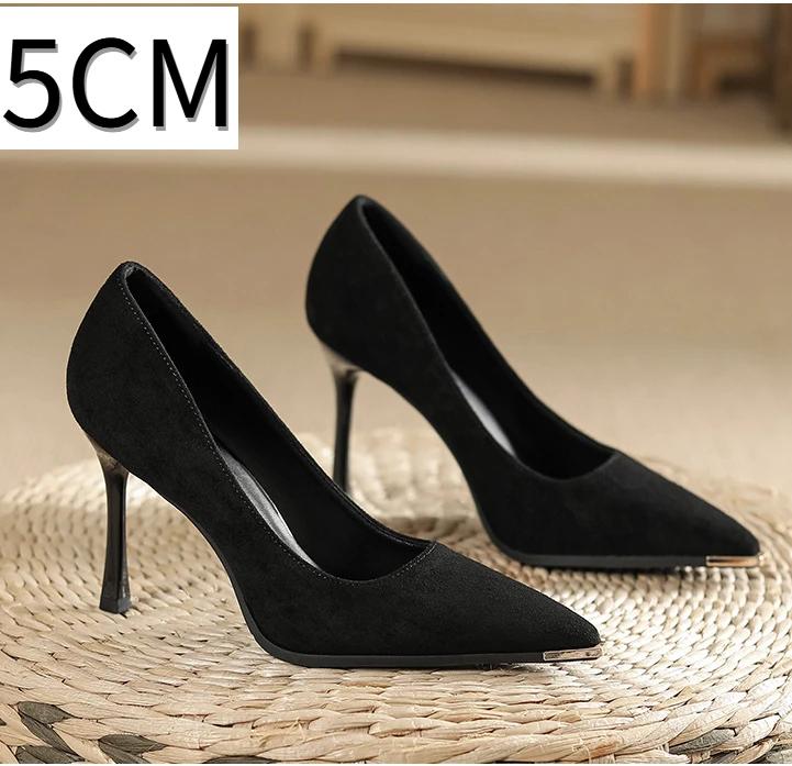 Fashion Pumps Shoe Black Womens Heel New Four Season Mary Jane Shoes High Heels Women Pumps Woman Shoes Wedding Shoes Bride Black Heels