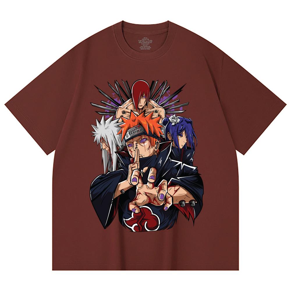 230 Gsm 100% Cotton Naruto V10 Pain Print Unisex Heavy Cotton T Shirt