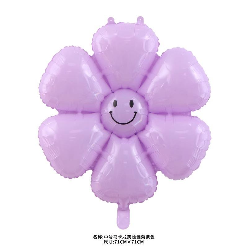 Macaron Smiley Blume Kleine Gänseblümchen Ballon Geburtstagsfeier Picknick im Freien Weiß Sonnenblume Ei Ballon