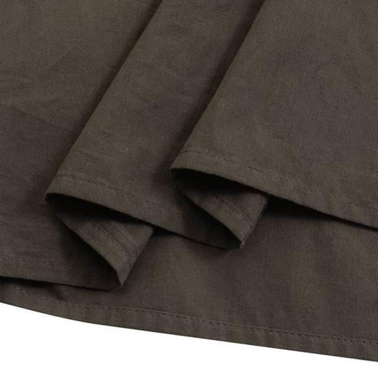 Women Maxi Skirt High Waist Ruffle Splicing Large Hem Long Skirt Pure Color