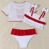 2026 New European & American Girls' Three-Piece Bikini Swimwear Set