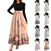 Women's Floral Print High Waist Fashionable And Elegant Dress