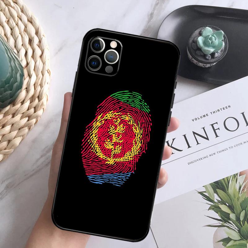 Eritrea Flag Phone Case For iPhone 16 15 14 13 12 11 Pro Max 12 13 Mini 7 8 16 Plus X XR XS Max Cover