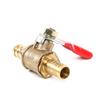 1/4 Kleines Ventil 6mm 8mm 10mm 12mm Schlauchtülle Inline Messing Wasser Öl Luft Gas Hahn Absperrventil Kraftstoffleitung Kugelhahn Rohrverschraubungen mit rotem Griff