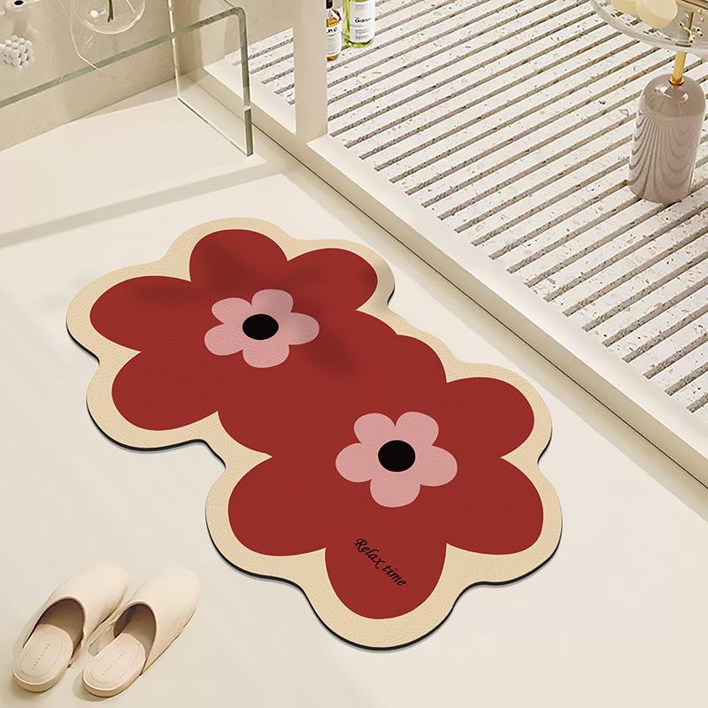 Bathroom Toilet Floor Mat Toilet Door Carpet Diatomium Mud Soft Mat Wash Basin Absorbent Mat Quick Drying Non-slip Foot Mat