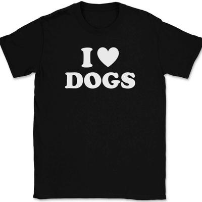 Ich Liebe Herz Hunde T-Shirt Tee Lustig K9 Tier Neuheit Geschenk