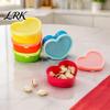 Stofdichte Snackcontainers 5 Stuks Mini Opbergdoosjes met Deksel, Stapelbare Plastic Containers, Herbruikbare Hart-/Vierkante/Bloemvormige Voedsel Organizer