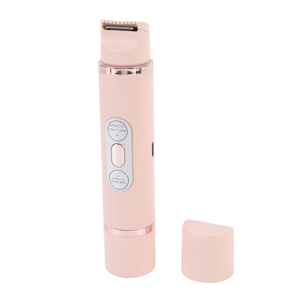 2 In 1 Pubic Hair Trimmer for Women Dual Head Female Body Hair Trimmer Type C Charging Electric Lady Clipper for Legs Underarm Lip Bikini Hair