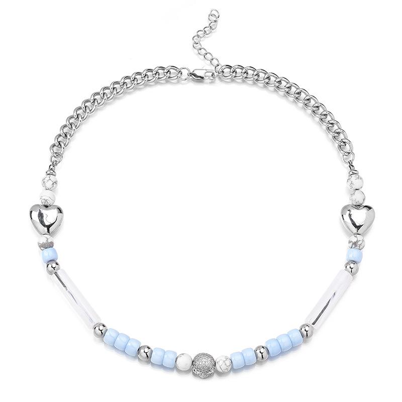 

Модное титановое ожерелье с черепом, бриллиантами и жемчугом для пар