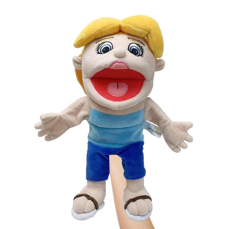60cm Jeffy Hand Puppet Plush Children Soft Doll Talk Show Party Props Christmas Doll Plush Toys Puppet Kids Gift