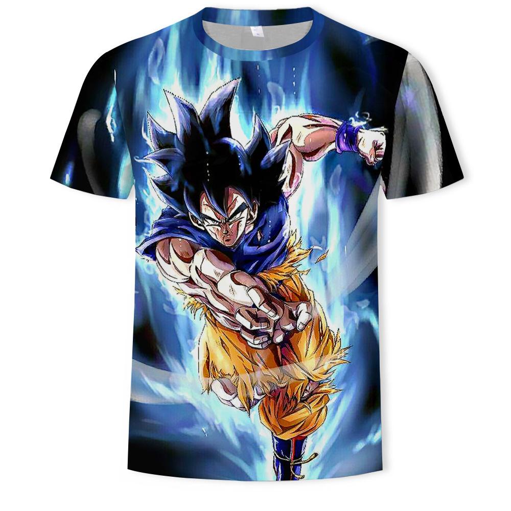 Dragon Ball Z Goku T-shirt Mens 3D Shirt T-shirts Anime Harajuku Cartoon T O-neck Hip-hop Tops Streetwear