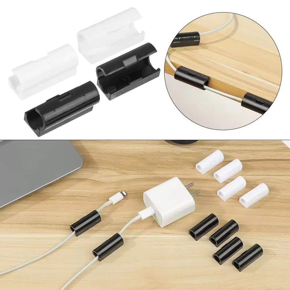 5/20Pcs Cable Organizer Clip Snap Drop Wire Holder Cord Management Self-Adhive Cable Fixed Clamp Office Wiring Accessory