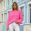Women's Hollow Out Knit Pullover Sweater Casual
