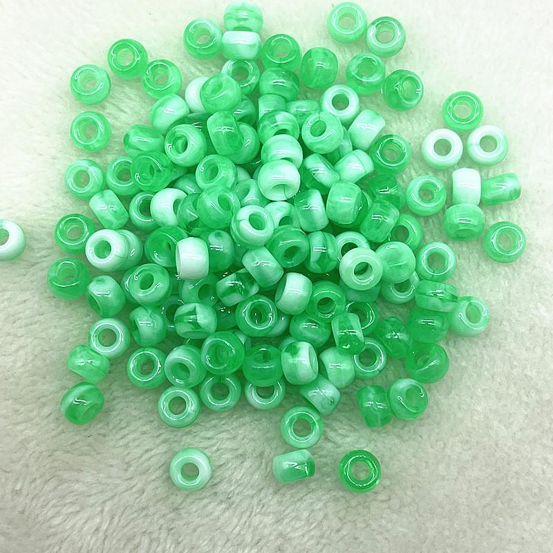 50pcs 8X6mm Big Hole Acrylic Beads Spacer Loose Beads for Jewelry Making DIY Accessories (hole:4.5mm)