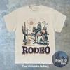 Vintage Rodeo Cowboy T Shirt Western Wild West Vintage Slightly Graphic Streetwear Casual Stylish Top For Everyday Wear