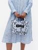 Marimekko Piirto Unikko Lunchbag Tote Bag (Japan Exclusive) Women's, 52152259294020, Light Blue x Black