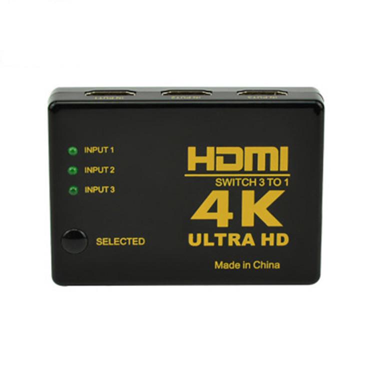 4K HDMI Switch 3x1 mit IR-Fernbedienung