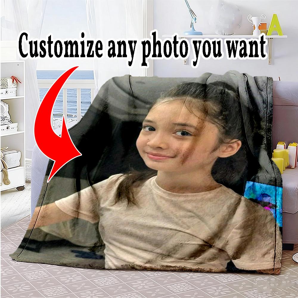 Customize Photos Customize Your photo Blanket Cozy Personalized Blanket Soft Warm Cozy Great for Home Decor Office Picnics Livingroom