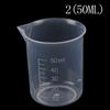 2Pcs Transparent Kitchen Laboratory Plastic Volumetric Beaker Measuring Cup